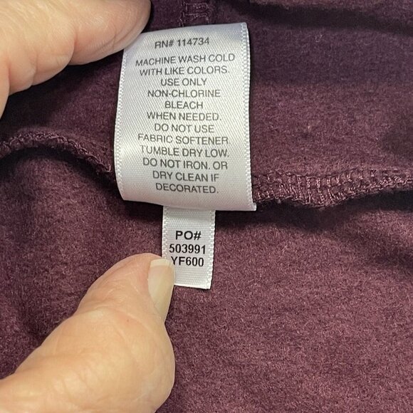 GTM SPORTSWEAR Unisex‎ Kids Fleece Hoodie Sizes YS/YM/YXL Burgundy Maroon NWT - Picture 8 of 11